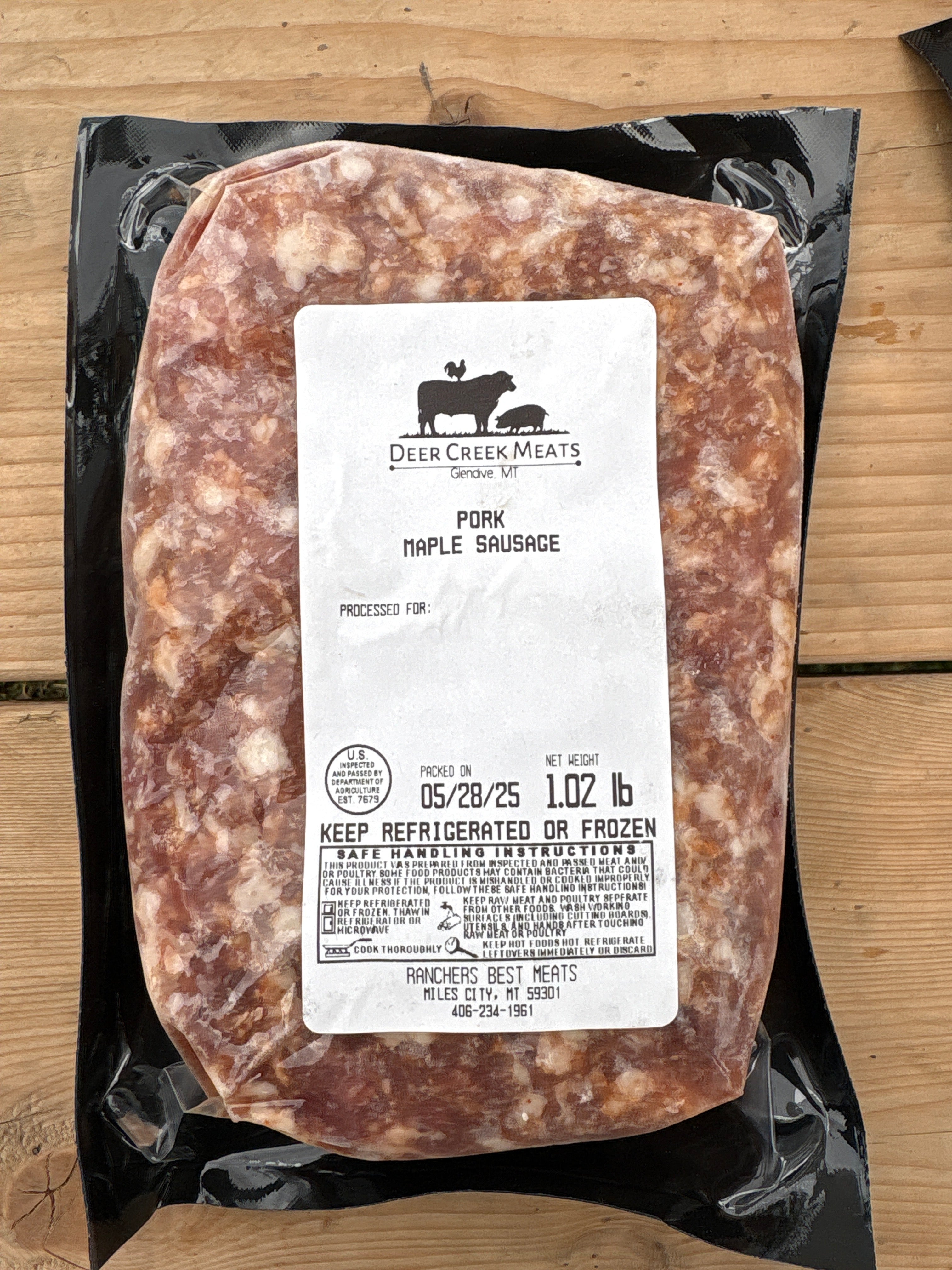 Pastured Maple Sausage – Deer Creek Meats
