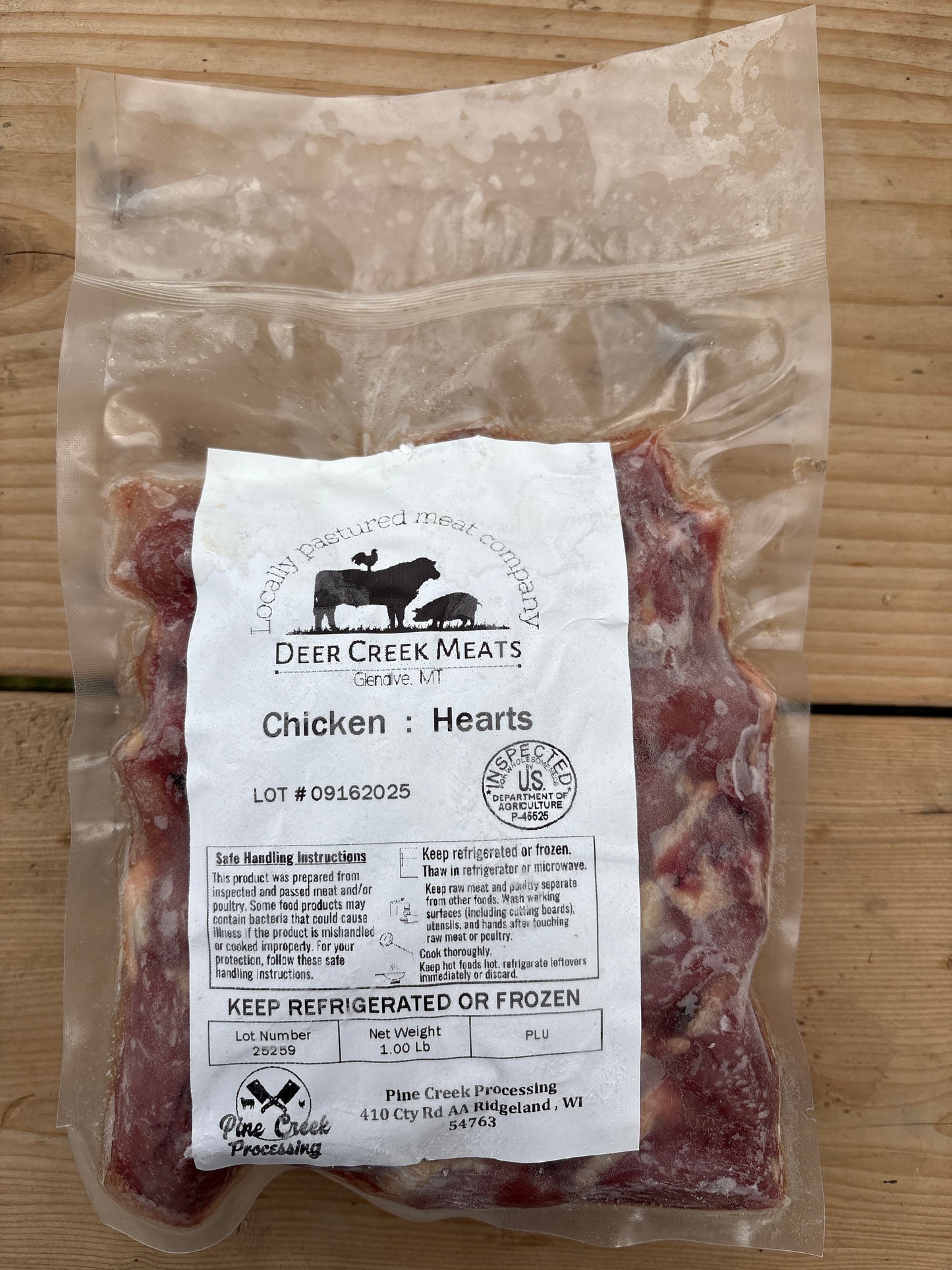 Pastured Chicken Hearts